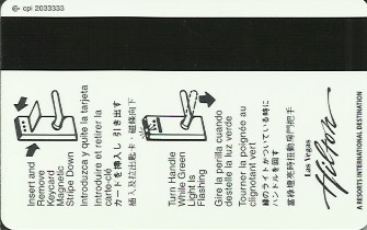 Hotel Keycard Hilton Las Vegas U.S.A. Back