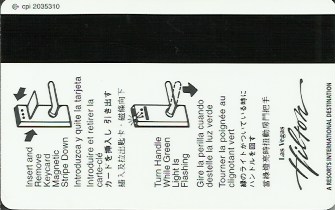 Hotel Keycard Hilton Las Vegas U.S.A. Back