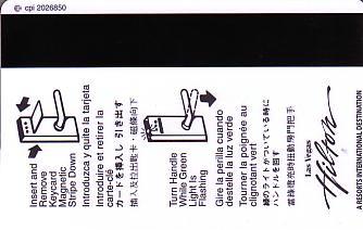 Hotel Keycard Hilton Las Vegas U.S.A. Back