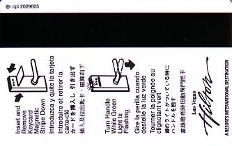 Hotel Keycard Hilton Las Vegas U.S.A. Back