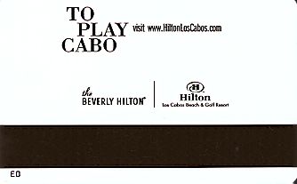 Hotel Keycard Hilton Los Cabos Mexico Back