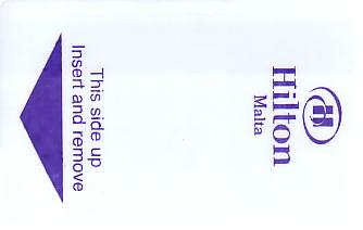 Hotel Keycard Hilton  Malta Front