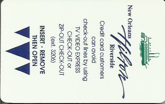 Hotel Keycard Hilton New Orleans U.S.A. Front