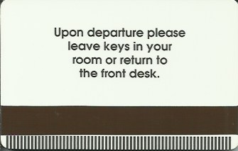 Hotel Keycard Hilton New Orleans U.S.A. Back