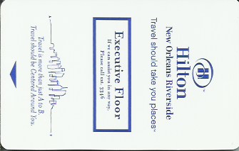 Hotel Keycard Hilton New Orleans U.S.A. Front
