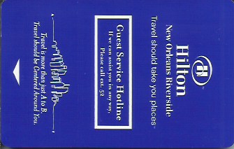 Hotel Keycard Hilton New Orleans U.S.A. Front