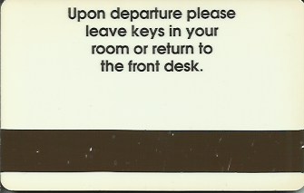 Hotel Keycard Hilton New Orleans U.S.A. Back