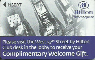 Hotel Keycard Hilton New York City U.S.A. Front