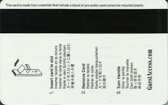 Hotel Keycard Hilton Palmer House U.S.A. Back