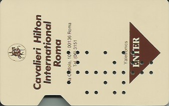 Hotel Keycard Hilton Rome Italy Front