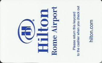 Hotel Keycard Hilton Rome Italy Front