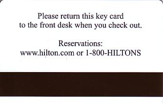 Hotel Keycard Hilton Seattle U.S.A. Back