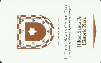 Hotel Keycard Hilton Santa Fe U.S.A. Front