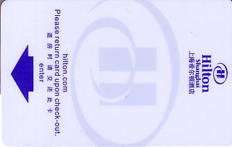 Hotel Keycard Hilton Shanghai China Front
