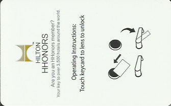 Hotel Keycard Hilton Sea World U.S.A. Back