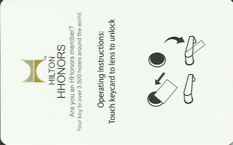 Hotel Keycard Hilton Sea World U.S.A. Back