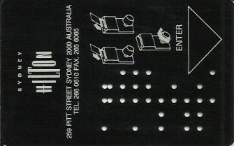 Hotel Keycard Hilton Sydney Australia Front
