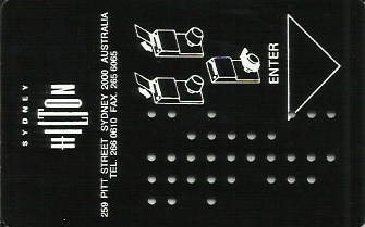 Hotel Keycard Hilton Sydney Australia Front
