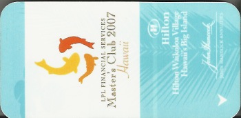 Hotel Keycard Hilton Waikoloa U.S.A. Front