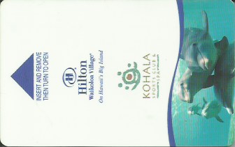 Hotel Keycard Hilton Waikoloa U.S.A. Front