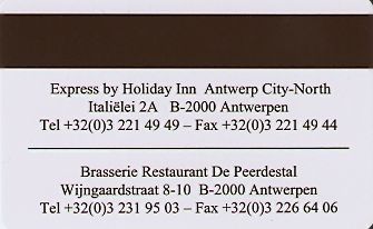 Hotel Keycard Holiday Inn Express Antwerp Belgium Back