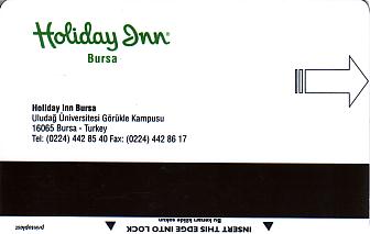 Hotel Keycard Holiday Inn Bursa Turkey Back