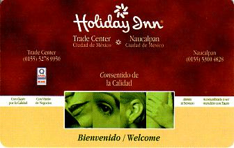 Hotel Keycard Holiday Inn Mexico City Mexico Front
