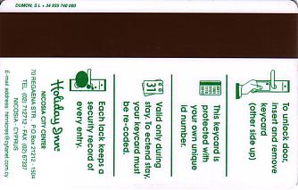 Hotel Keycard Holiday Inn Nicosia Cyprus Back