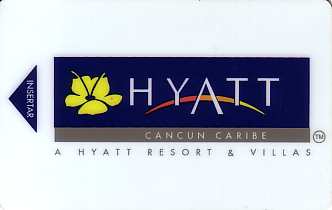 Hotel Keycard Hyatt Cancun Mexico Front