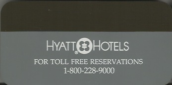 Hotel Keycard Hyatt Chicago U.S.A. Back
