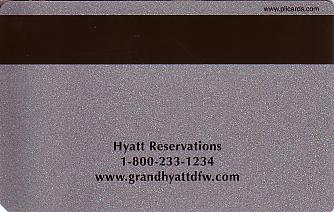 Hotel Keycard Hyatt Dallas U.S.A. Back