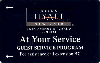 Hotel Keycard Hyatt New York City U.S.A. Front