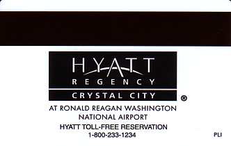 Hotel Keycard Hyatt Washington City U.S.A. Back