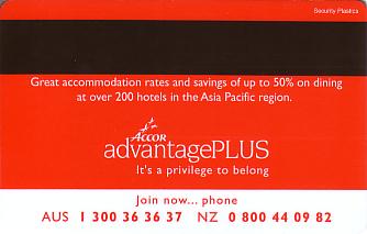 Hotel Keycard Ibis  Australia Back