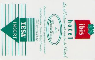 Hotel Keycard Ibis Charleroi Belgium Front