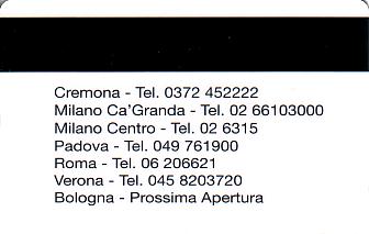Hotel Keycard Ibis Cremona Italy Back