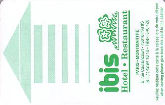Hotel Keycard Ibis Paris France Front