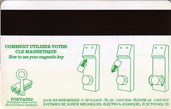 Hotel Keycard Ibis Paris France Back