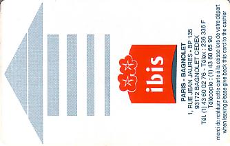 Hotel Keycard Ibis Paris France Front