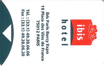 Hotel Keycard Ibis Paris France Front