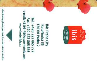 Hotel Keycard Ibis Prague Czech Republic Front