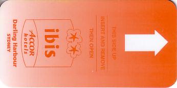 Hotel Keycard Ibis Sydney Australia Front