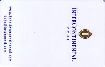 Hotel Keycard Inter-Continental Doha Qatar Front