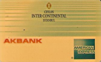 Hotel Keycard Inter-Continental Istanbul Turkey Front