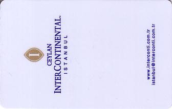 Hotel Keycard Inter-Continental Istanbul Turkey Front