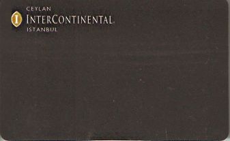 Hotel Keycard Inter-Continental Istanbul Turkey Front