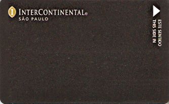 Hotel Keycard Inter-Continental Sao Paulo Brazil Front