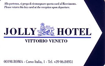 Hotel Keycard Jolly Hotels Rome Italy Back