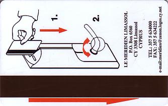 Hotel Keycard Le Meridien Limassol Cyprus Back