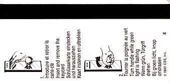 Hotel Keycard Libertel Paris France Back